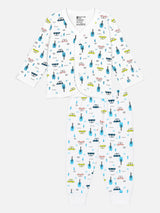 Unisex Thermal Top and Bottom Set with Front Open Full Sleeves Design for Winter Comfort and Easy Dressing - Pack of 1