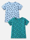 Girls 100% Cotton T-Shirt Round Neck Half Sleeves Pack of 2