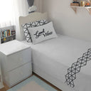 Bodycomfy 100% Cotton Hosiery Single bed Fitted Bedsheet – Geometric Print