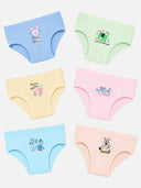 Baby Girls Solid Panty with Inner Elastic Waistband for Comfortable Everyday Innerwear Essentials - Pack of 6