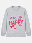 Girls Solid Round Neck Full Sleeve T-Shirt for Casual Wear, Comfortable Coverage and Everyday Wardrobe Use - Pack of 1