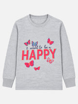 Girls Solid Round Neck Full Sleeve T-Shirt for Casual Wear, Comfortable Coverage and Everyday Wardrobe Use - Pack of 1