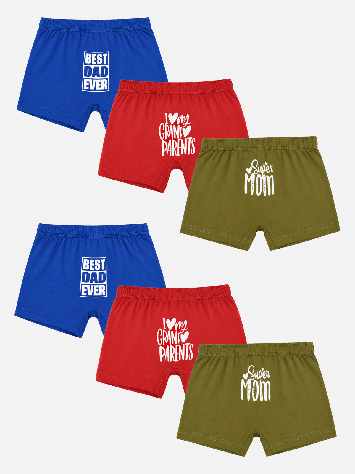 Unisex 100% Cotton Trunk with Inner Elastic for Baby Innerwear Comfort, Regular Use and Easy Fit - Pack of 6
