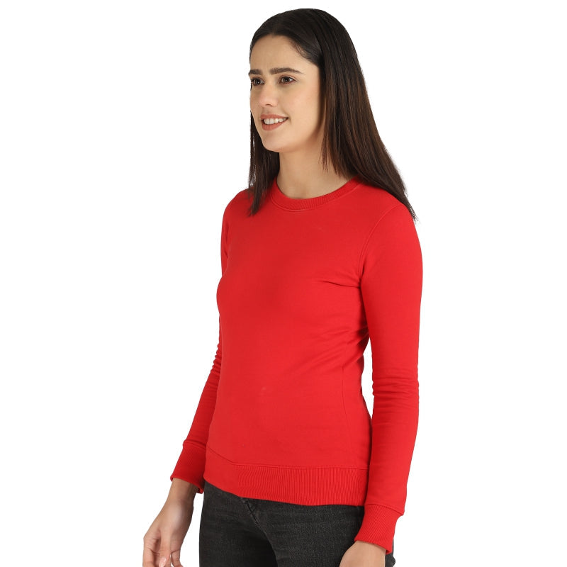 DYCA Women Fleece Sweat Shirt Round Neck Full