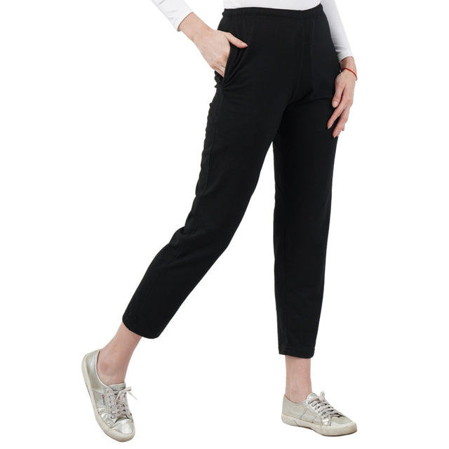 Women 100% Cotton Track Pant Side Pockets - Bodycare