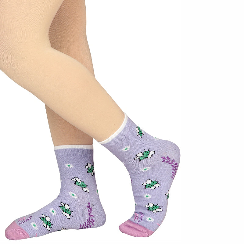 Bodycare Womens Mid Calf Printed Socks Pack Of 2