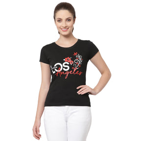 Women T-Shirt Round Neck Half Sleeves - Bodycare