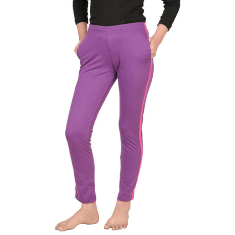 Girls Cotton Track Pant Side Pockets Pack of 1