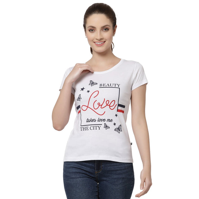 Women T-Shirt Round Neck Half Sleeves - Bodycare