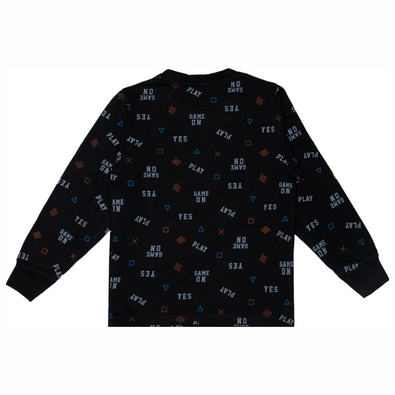 Boys Printed Round Neck Full Sleeve T-Shirt for Comfortable Casual Wear, Easy Coverage and Regular Wardrobe Use - Pack of 1
