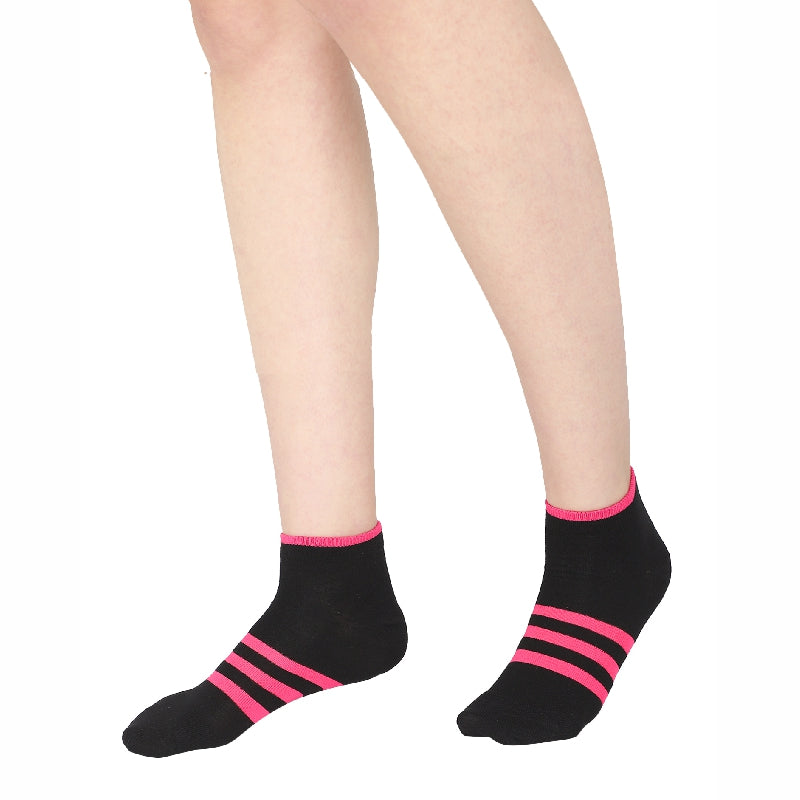 Bodycare Womens Solid Ankle Length Socks Pack Of