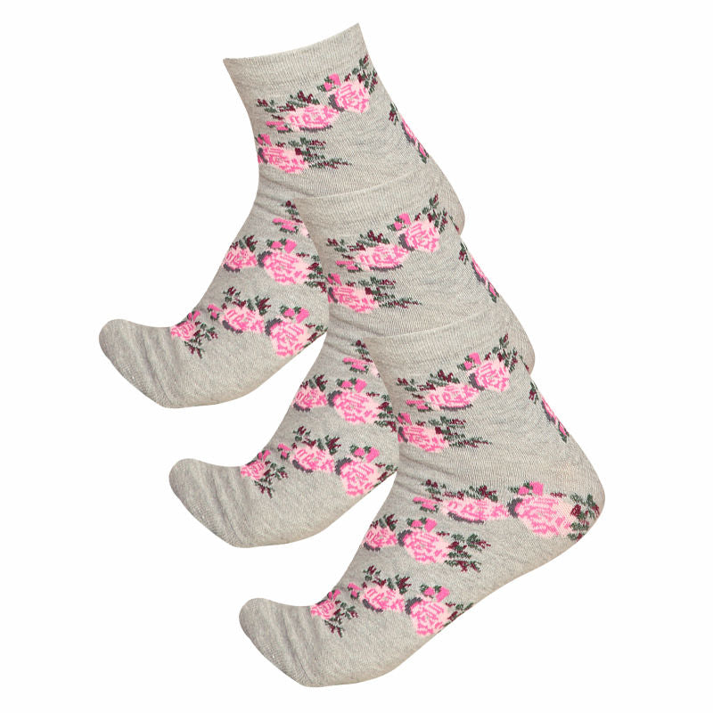 Women Cotton Spandex Socks Stretch Pack of 3 - Bodycare