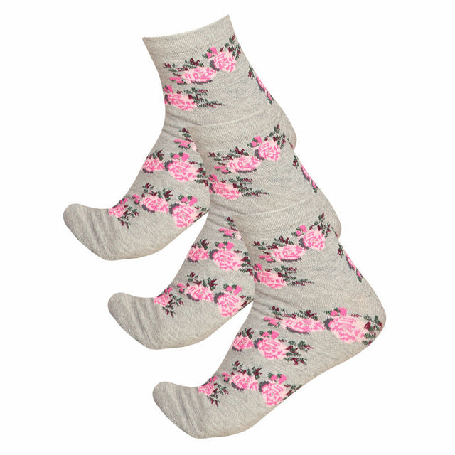 Women Cotton Spandex Socks Stretch Pack of 3 - Bodycare