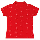 Bodycare Girls Polo Collar Half Sleeves Printed Tshirt