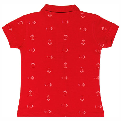 Bodycare Girls Polo Collar Half Sleeves Printed Tshirt