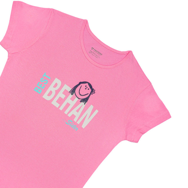 Girls 100% Cotton Round Neck Half Sleeves T-Shirt for Everyday Casual Wear and Regular Wardrobe Comfort