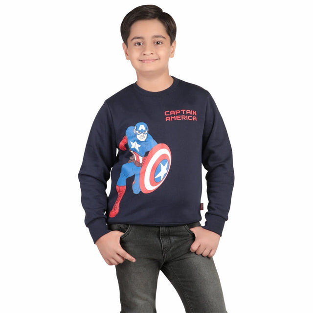 Boys Avengers Sweatshirt Round Neck Full Sleeves - Bodycare