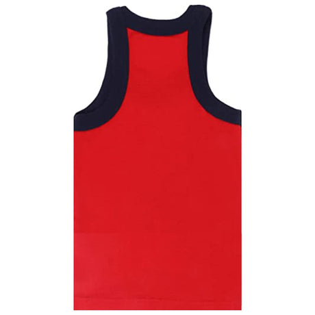 Boys Cotton Rib Vest Round Neck Sleeveless Pack of 4