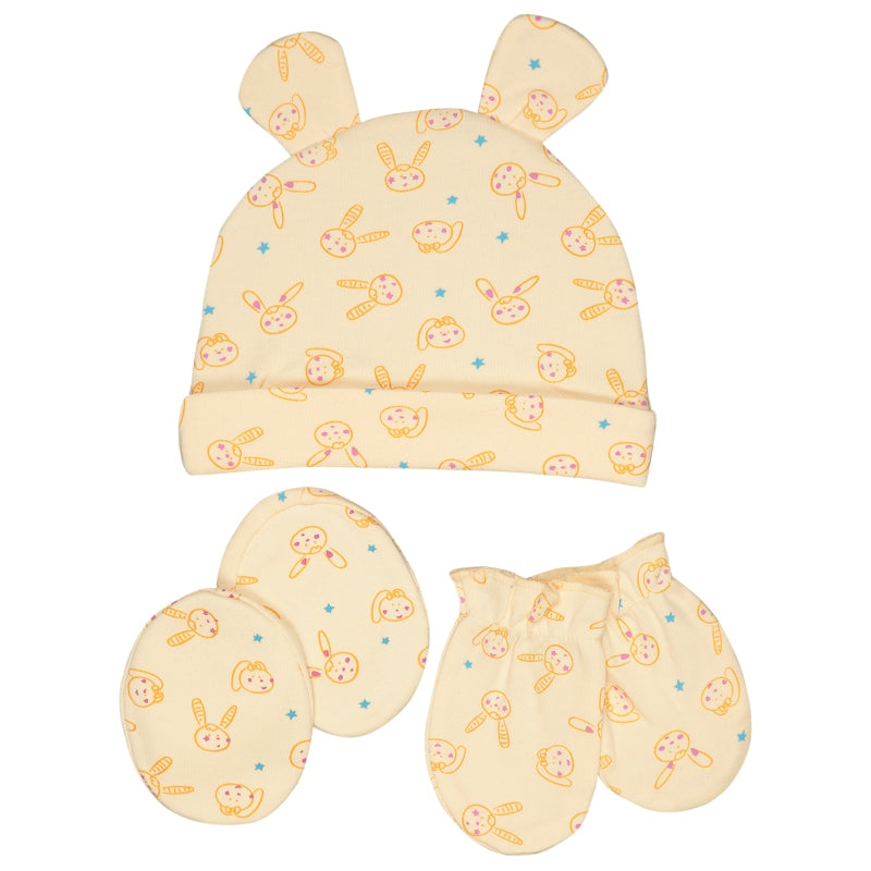 Bodycare Unisex Cap, Mitten & Bootie Set Pack Of 3