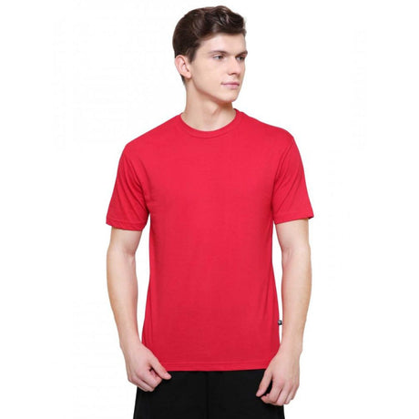 Men 100% Cotton T-Shirt Round Neck Half Sleeves