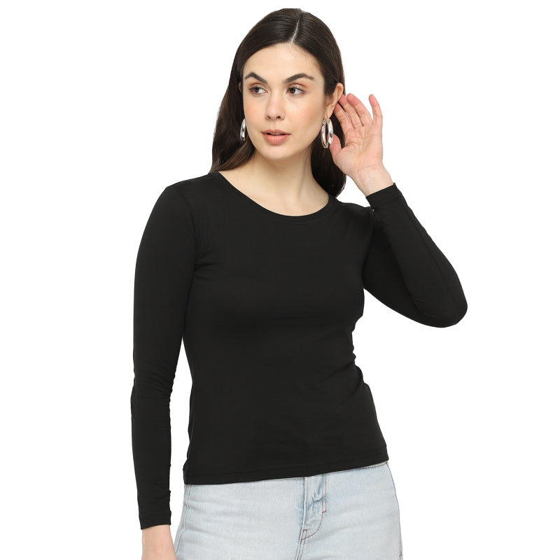 DYCA Women T-shirt Round Neck Full Sleeves