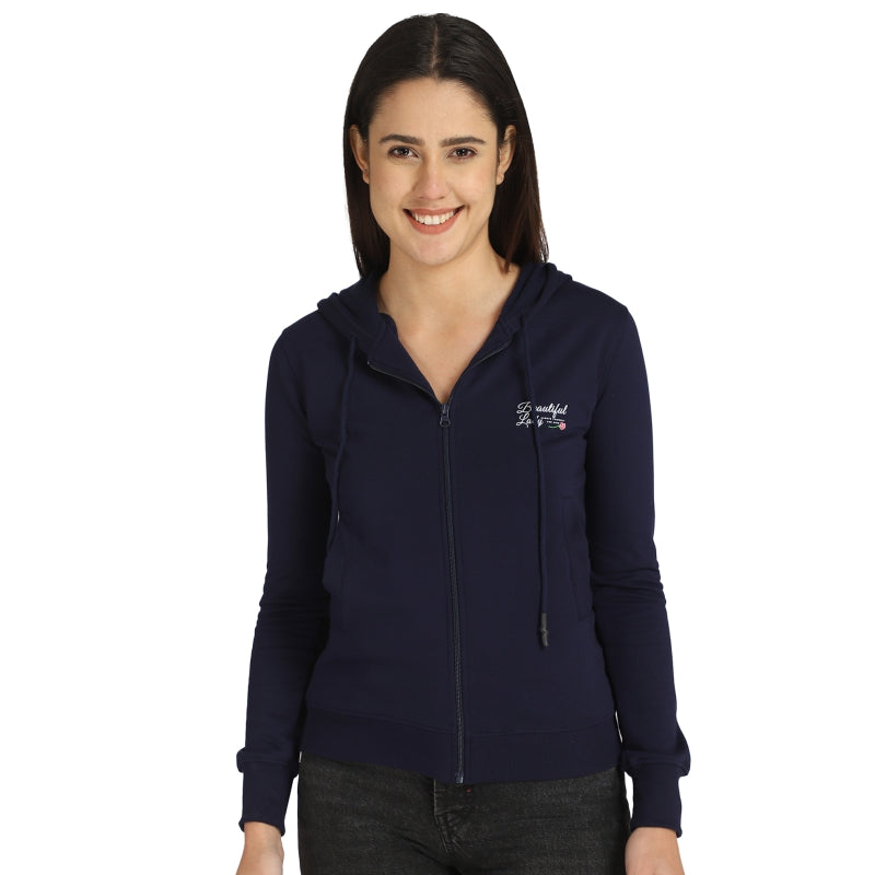DYCA Women Fleece Jacket Front Open Full Sleeves