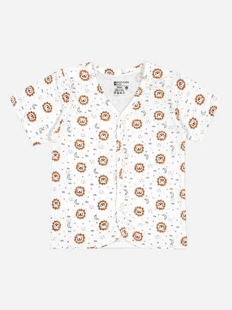 Baby Front Open Half Sleeves Short Suit Single Jersey Style 7901