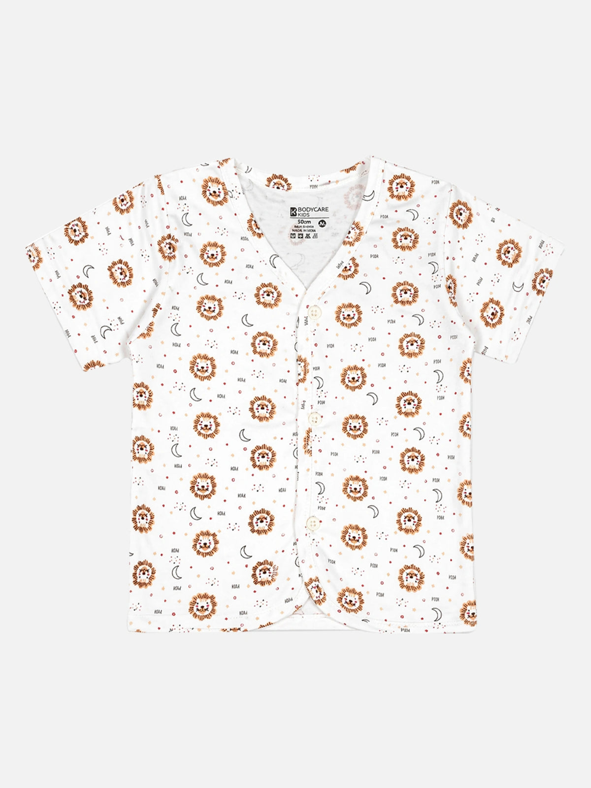 Baby 100% Cotton Spandex Front Open Half Sleeves Short Suit for Everyday Comfort, Easy Dressing and Regular Wear