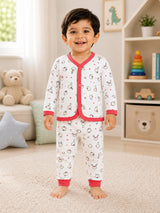 Unisex Thermal Set with Front Open Design and Full Sleeves for Winter Comfort and Easy Cold-Weather Dressing - Pack of 1