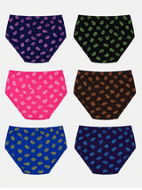 Baby Girls Printed Panty with Inner Elastic Waistband for Comfortable Everyday Innerwear Essentials - Pack of 6