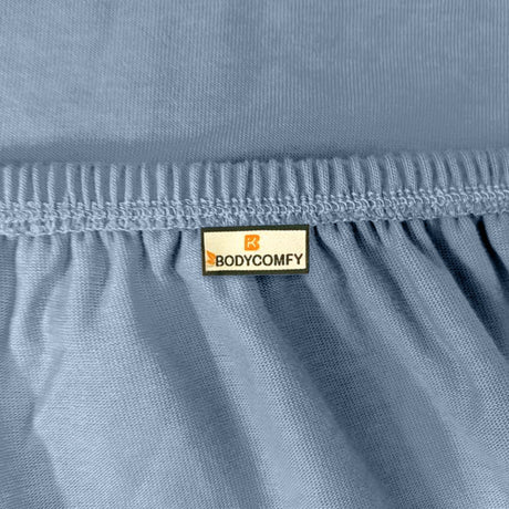 Single Cotton Fitted Bedsheet Arabic Blue