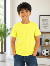 Boys Solid Round Neck Half Sleeves T-Shirt for Casual Wear, Easy Movement and Regular Wardrobe Use - Pack of 2