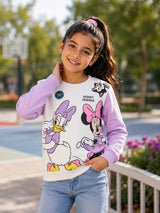 Girls 3 Thread Fleece Sweatshirt with Full Sleeves for Warm Casual Wear, Lounge Comfort and Everyday Use