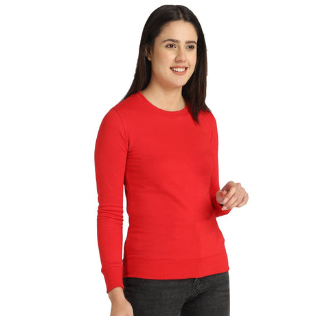 DYCA Women Fleece Sweat Shirt Round Neck Full