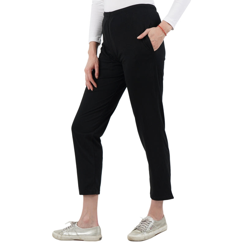 Women 100% Cotton Track Pant Side Pockets - Bodycare