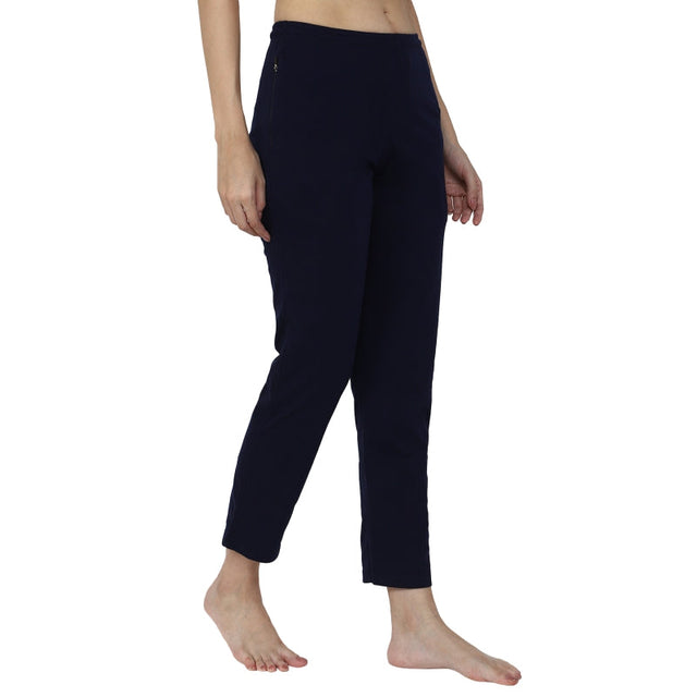 Women 100% Cotton Track Pant with Side Pockets and Solid Sports Jogger Styling for Workout, Gym and Active Wear