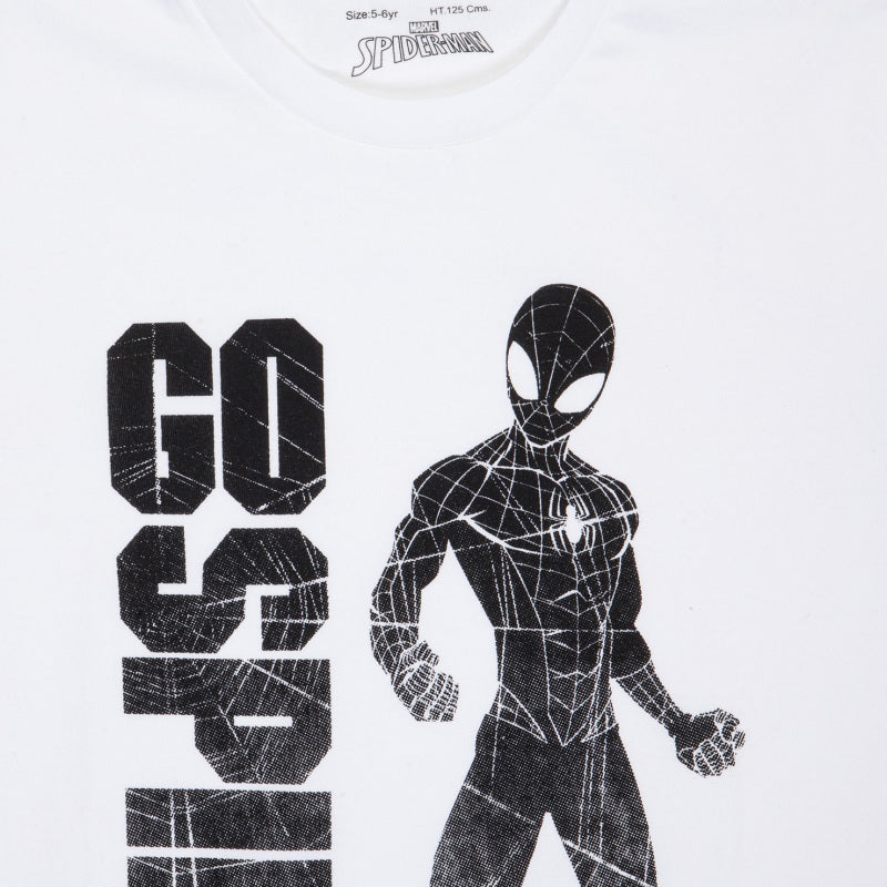 Boys Spiderman Printed Round Neck Half Sleeve T-Shirt for Casual Wear, Easy Movement and Everyday Dressing - Pack of 1