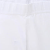 Close-up of white kids innerwear fabric with elastic waistband and soft stitching