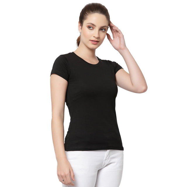 Women T-Shirt Round Neck Half Sleeves - Bodycare