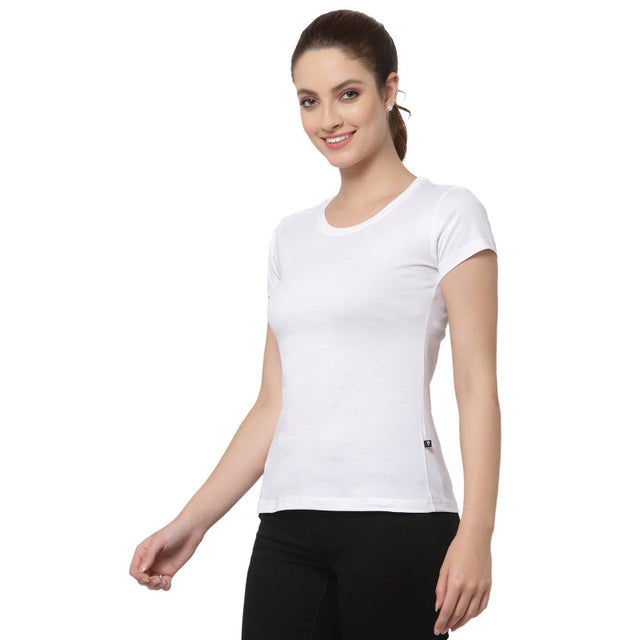 Women T-Shirt Round Neck Half Sleeves - Bodycare