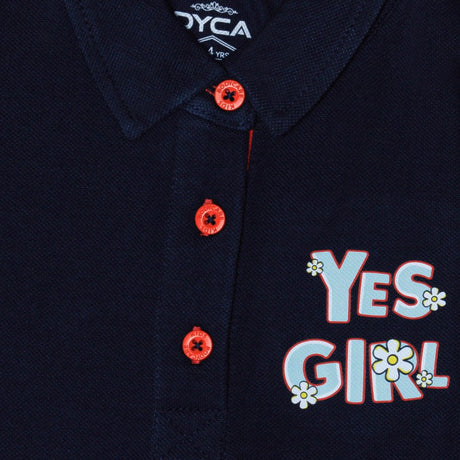 DYCA Girls Polo Neck Half Sleeves T-Shirt