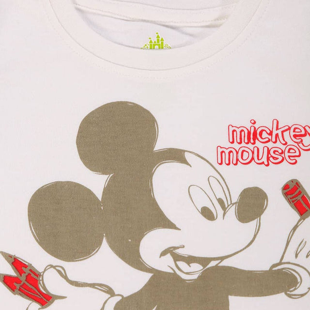 Baby Boys Mickey & Friends T-Shirt Round Neck Full Sleeves - Bodycare