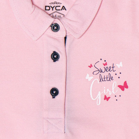 DYCA Girls Polo Neck Half Sleeves T-Shirt