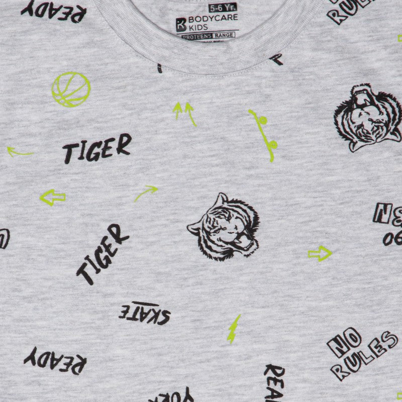 Boys Printed Round Neck Full Sleeve T-Shirt for Comfortable Casual Wear, Easy Coverage and Regular Wardrobe Use - Pack of 1