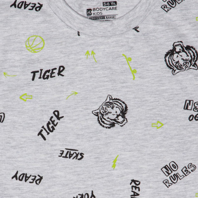 Boys Printed Round Neck Full Sleeve T-Shirt for Comfortable Casual Wear, Easy Coverage and Regular Wardrobe Use - Pack of 1