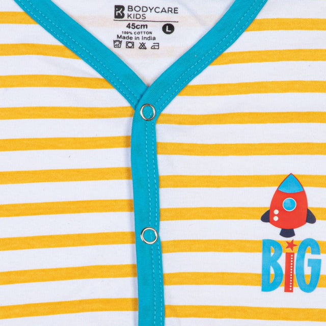 Unisex Baby Romper Front Open Full Sleeves - Bodycare