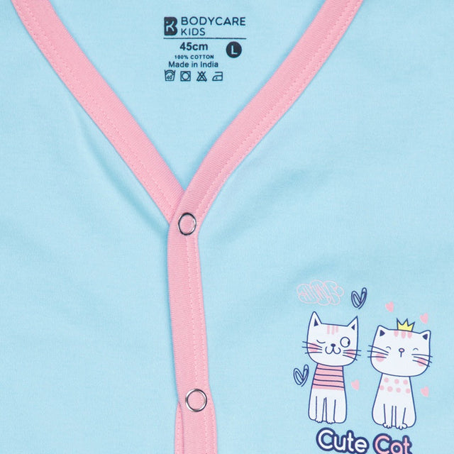Unisex Baby Romper Front Open Full Sleeves - Bodycare