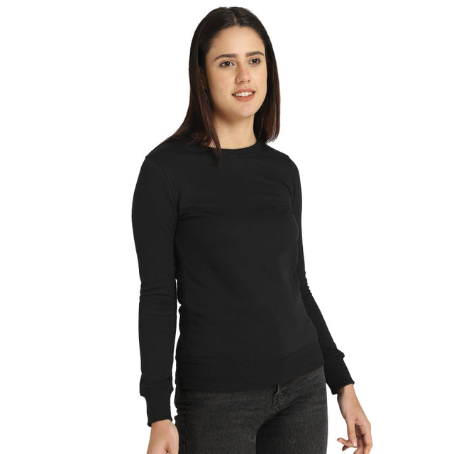 Women Round Neck Full Sleeve Sweatshirt for Everyday Casual Wear, Lounge Comfort and Regular Wardrobe Essentials