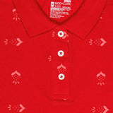 Bodycare Girls Polo Collar Half Sleeves Printed Tshirt