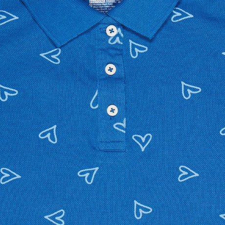 Bodycare Girls Polo Collar Half Sleeves Printed Tshirt